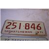 Image 2 : (2) 1971 + 1972 Saskatchewan License Plates
