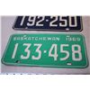 Image 3 : (2) 1962 + 1969 Saskatchewan License Plates