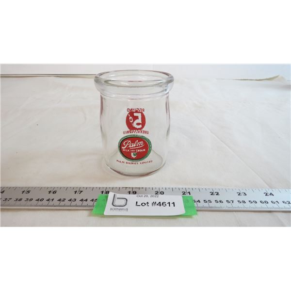 Palm Dairies (Short) Cream Jar - 5 cent refund