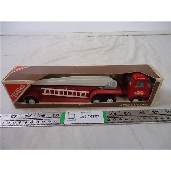 Mini Tonka Aerial Ladder Fire Truck in Original Box (new) 10” long