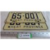 Image 1 : (2) Matching 1957 Saskatchewan License Plates