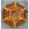 Image 2 : Fenton Marigold “Peacock & Urn” Carnival Glass Bowl 9”- Rare Pattern