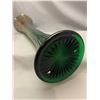 Image 3 : Fenton Green “Spearhead & Rib” Carnival Glass 14 7/8” Tall Funeral vase - Rare Size