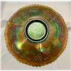 Image 3 : Fenton Green “Lotus & Grape” Carnival Glass 9 1/4” wide Plate - Very rare!