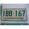 Image 3 : (3) Sask Plates 1974 - (2) Sask Plates 1969