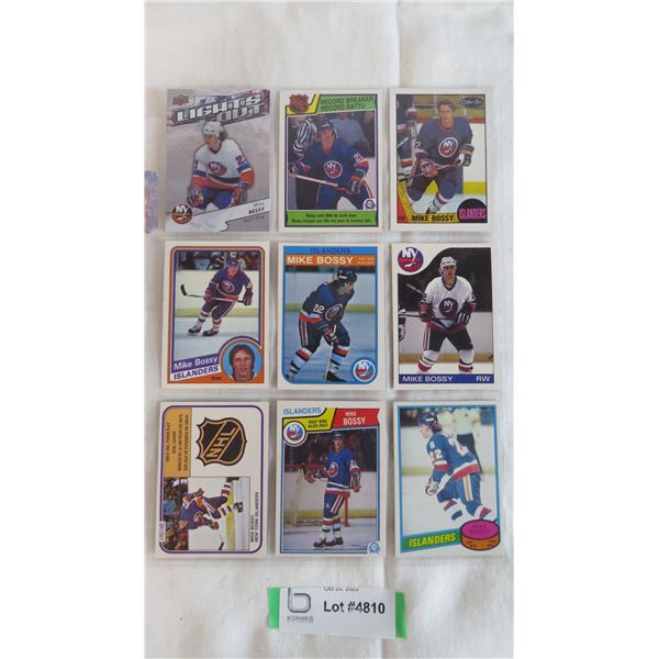 (9) 1980's OPC - Mike Bossy Cards (great condition, no creases, sharp corners)