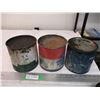 Image 4 : (3) Grease Cans - B/A + North Star + Esso