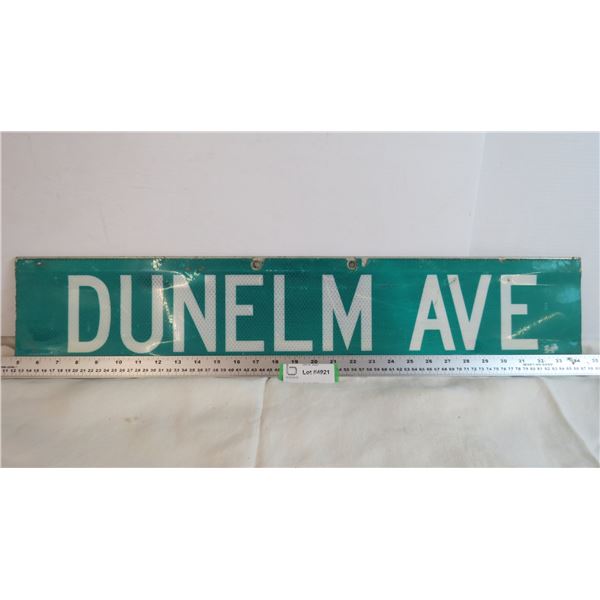 Double Sided Street Sign - Dunelm Ave