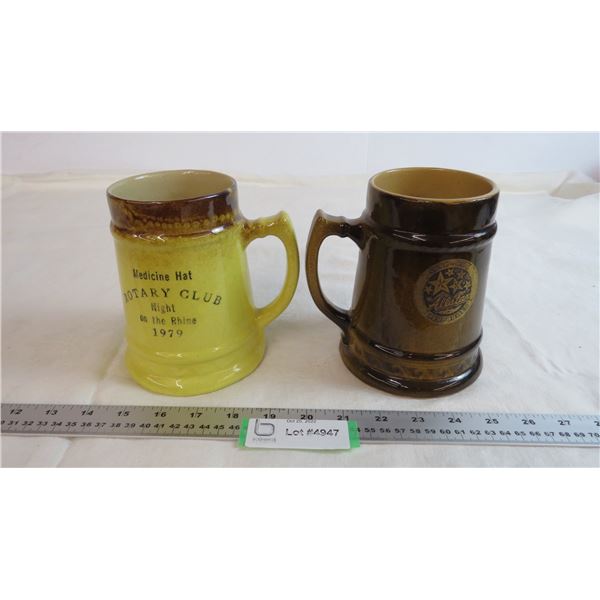 (2) Medalta Mugs - Snap-On Performer + 1979 Rotary Club