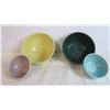 Image 2 : (4) Medalta Bowls - (purple bowl has a fine crack)