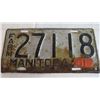Image 4 : 1945 + 1951 Manitoba License Plates
