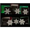 Image 1 : 6 Sterling Silver Gorham Christmas Snowflake Ornaments