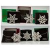 Image 2 : 6 Sterling Silver Gorham Christmas Snowflake Ornaments