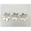 Image 4 : 6 Sterling Silver Gorham Christmas Snowflake Ornaments