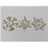 Image 2 : 6 Gorham Sterling Silver Christmas Snowflake Ornaments