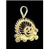 Image 1 : Vintage 14K Gold Rising Sun Charm