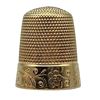 Image 1 : 14K Gold Thimble With Engraved Floral Details