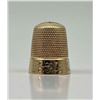 Image 2 : 14K Gold Thimble With Engraved Floral Details