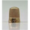 Image 3 : 14K Gold Thimble With Engraved Floral Details
