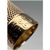 Image 7 : 14K Gold Thimble With Engraved Floral Details