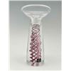 Image 1 : Modernist Vas Vitreum Swedish Art Glass Crystal Candle Stick With Ribbon Design
