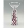 Image 2 : Modernist Vas Vitreum Swedish Art Glass Crystal Candle Stick With Ribbon Design