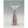 Image 3 : Modernist Vas Vitreum Swedish Art Glass Crystal Candle Stick With Ribbon Design