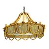 Image 1 : Mid Century French Rattan Chandelier Hanging Lamp