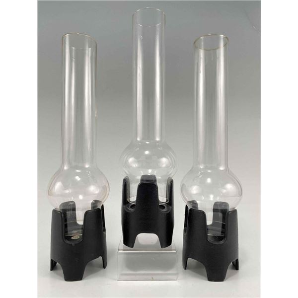 Three Dansk Danish Modern Hurricane Candle Holders