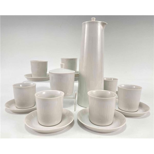 Danish Modern White Ceramic Coffee Service, Lyngby