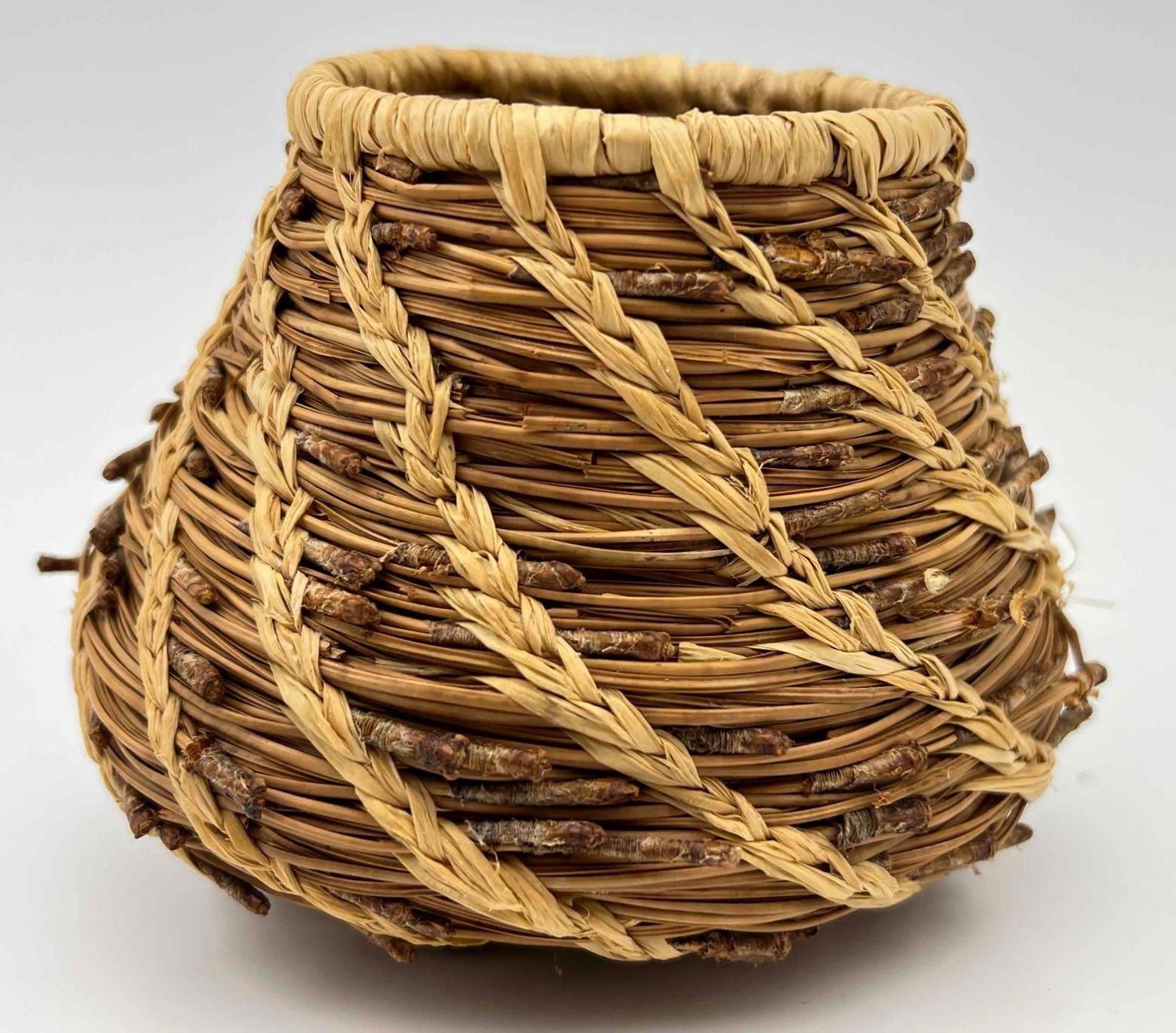 Vintage Pine Needle Basket