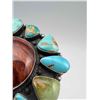 Image 8 : Large Navajo Sterling Silver Turquoise Cluster Pendant