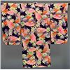 Image 2 : Child's Silk Kimono With Brightly Colored Flower And Butterfly Pattern
