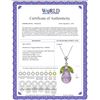 Image 2 : Genuine 7.2 ctw Amethyst & Peridot Necklace 14KT Rose Gold - REF-30Y5F