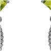 Image 1 : Genuine 3.5 ctw Peridot Earrings 14KT White Gold - REF-33W8Y