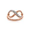 Image 1 : Genuine 0.03 ctw Diamond Anniversary Ring 14KT Rose Gold - REF-46P7H