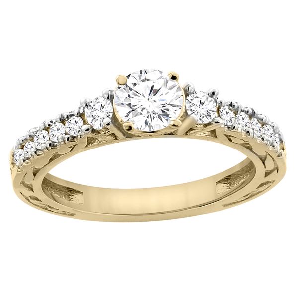 1.10 CTW Diamond Ring 14K Yellow Gold - REF-307W6F