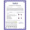 Image 2 : Genuine 6.01 ctw Amethyst & Diamond Earrings 14KT Yellow Gold - REF-42P4H