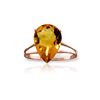 Image 1 : Genuine 5 ctw Citrine Ring 14KT Rose Gold - REF-34R3P