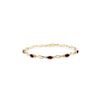 Image 1 : Genuine 3.39 ctw Garnet & Diamond Bracelet 14KT Yellow Gold - REF-82T6A