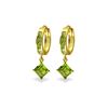 Image 1 : Genuine 4 ctw Peridot Earrings 14KT Yellow Gold - REF-53R2P