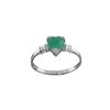 Image 1 : Genuine 1.03 ctw Emerald & Diamond Ring 14KT White Gold - REF-37N6R