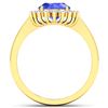 Image 2 : Natural 2.49 CTW Tanzanite & Diamond Ring 14K Yellow Gold - REF-50W2X