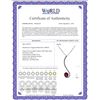 Image 2 : Genuine 0.55 ctw Ruby Necklace 14KT White Gold - REF-28F3Z