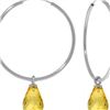 Image 1 : Genuine 4.5 ctw Citrine Earrings 14KT White Gold - REF-26Y2F