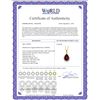 Image 2 : Genuine 4.06 ctw Garnet & Diamond Necklace 14KT Yellow Gold - REF-70R2P