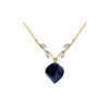 Genuine 15.27 ctw Sapphire & Diamond Necklace 14KT Yellow Gold - REF-46A7K
