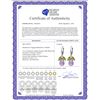 Image 2 : Genuine 14.4 ctw Peridot & Amethyst Earrings 14KT White Gold - REF-46F7Z