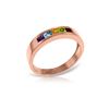 Image 1 : Genuine 0.60 ctw Multi-gemstones Ring 14KT Rose Gold - REF-46R2P