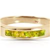 Image 1 : Genuine 0.60 ctw Peridot Ring 14KT Yellow Gold - REF-46N2R